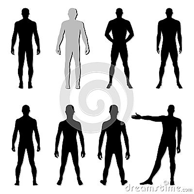 Fashion man figure set Vector Illustration