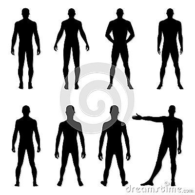 Fashion man figure set Vector Illustration