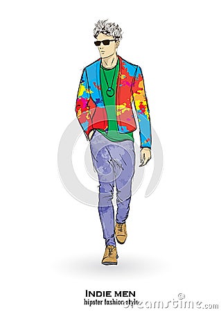 Fashion men Vector Illustration