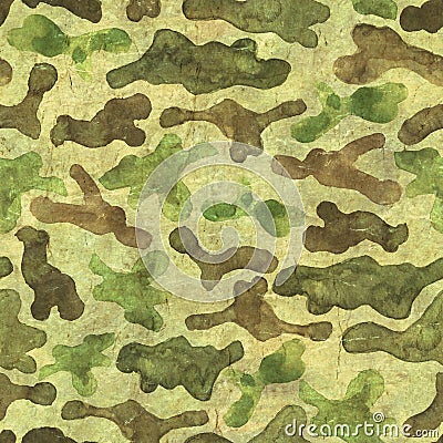 Camouflage seamless pattern background Cartoon Illustration