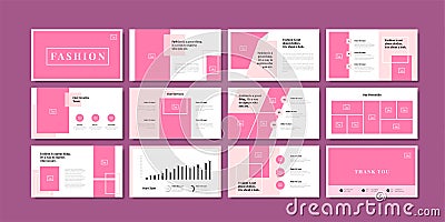 Fashion minimal slides presentation background template. business presentation template Vector Illustration