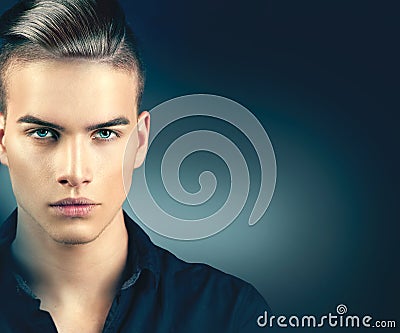 Fashion model man portrait Stock Photo