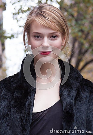 Fashion model Martha Streck beauty portrait in New York Editorial Stock Photo