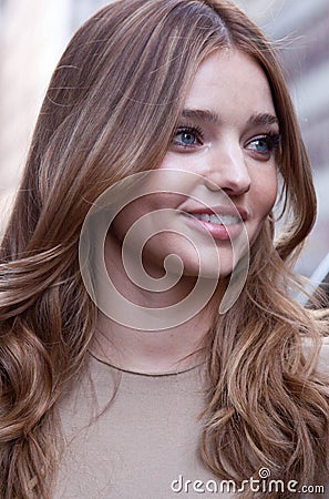 Fashion model Miranda Kerr beauty portrait in New York Editorial Stock Photo