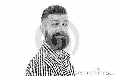 Fashion model portrait. unshaven head hair. bearded dandy in trendy manner. brutal caucasian hipster with moustache Stock Photo