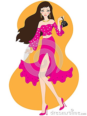 Fashion model Vector Illustration