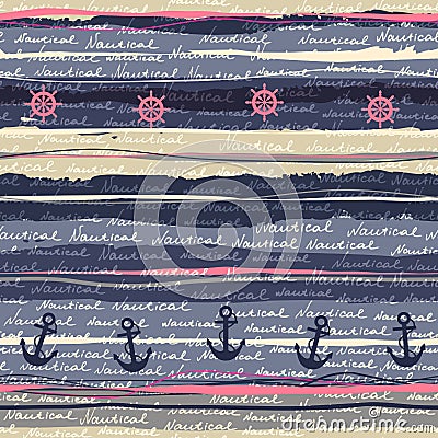 Fashion nautical pattern Vector Illustration