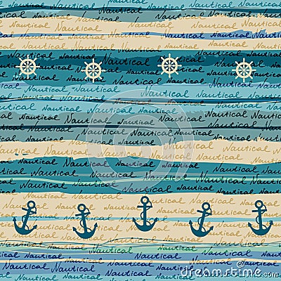 Fashion nautical pattern Vector Illustration