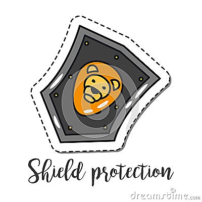 Fashion patch element shield Vector Illustration