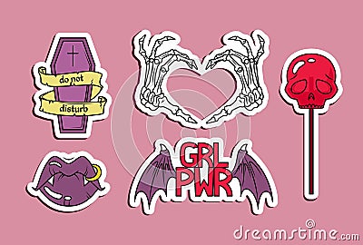 Fashion patches Vector Illustration