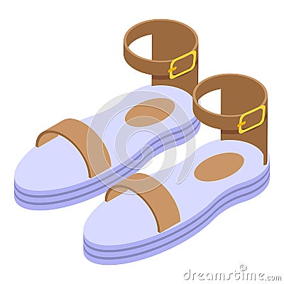 Fashion sandals icon, isometric style Vector Illustration