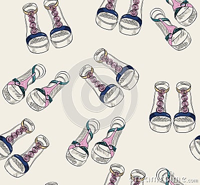 Fashion sandals Vector Illustration