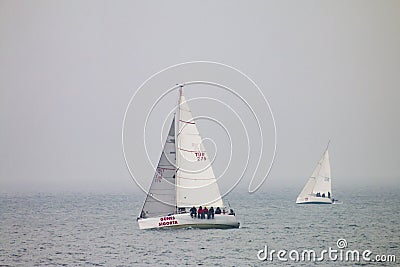 Fashion sea club sailing races, Kadikoy, Ä°stanbul Editorial Stock Photo