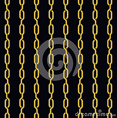 Fashion seamless pattern golden chain Vector Illustration