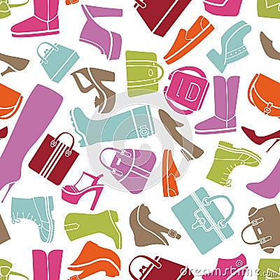 Fashion shoes pattern Vector Illustration