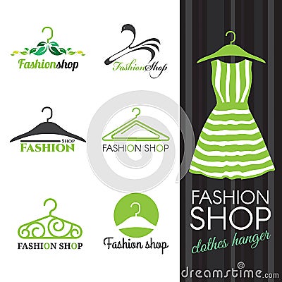 Fashion shop logo Vector Illustration