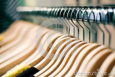 Fashion shopping concept - hangers Stock Photo