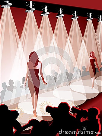 Fashion show Vector Illustration