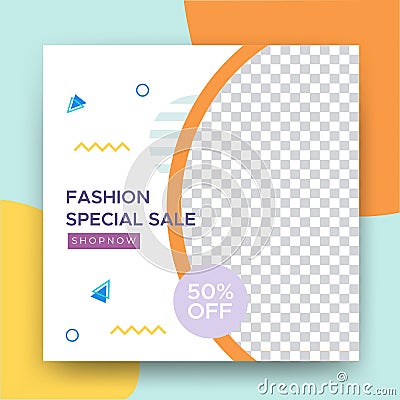 Fashion special sale template Vector Illustration