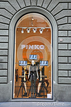 Pinko fashion store in Florence, Italy Editorial Stock Photo