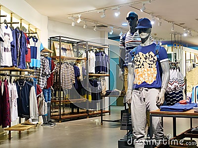 men clothing shop clothes store Editorial Stock Photo