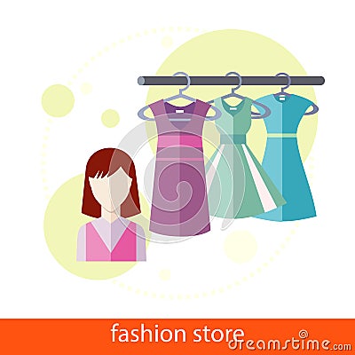 Fashion Store Vector Illustration