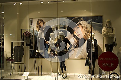 Fashion store window Editorial Stock Photo