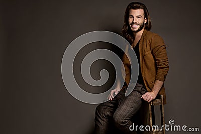 Fashion style photo of young man Stock Photo