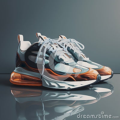 Fashion Trends Streetwear Luxury Sneakers Hyper-realistic generative AI Stock Photo