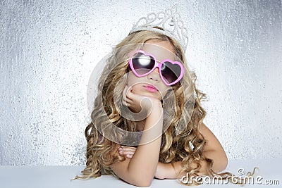 Fashion victim little princess girl portrait Stock Photo