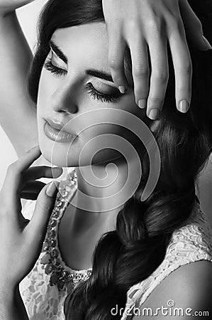 Fashion woman with jewelry decoration Stock Photo