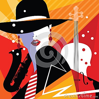 Fashion woman in style pop art.ÂŒ Vector Illustration