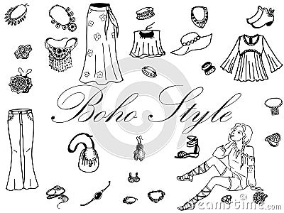 Fashion women clothes Vector Illustration