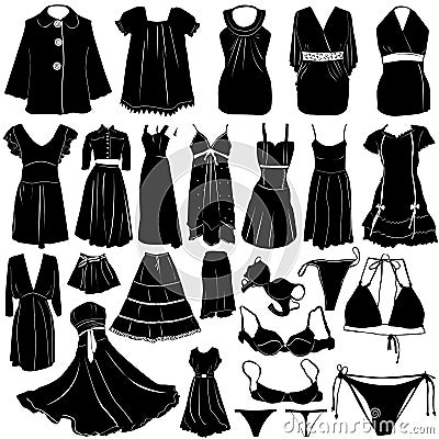 Fashion Women Dress Vector Stock Images - Image: 4469064