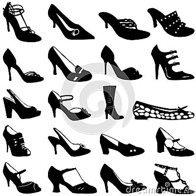 Fashion women shoes vector Vector Illustration