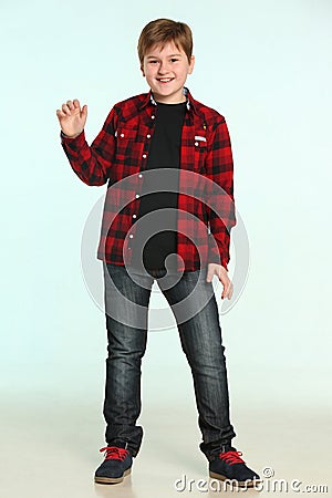 Portrait of a young European teenage boy. Stock Photo