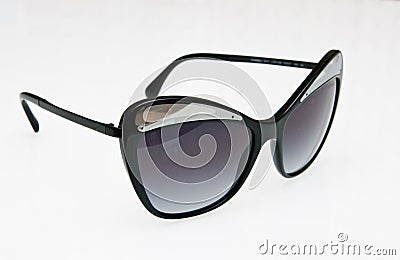 Fashionable black sunglasses Stock Photo