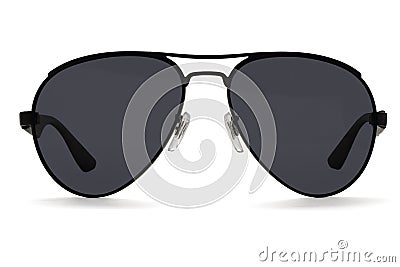 Fashionable Black Sunglasses Stock Photo