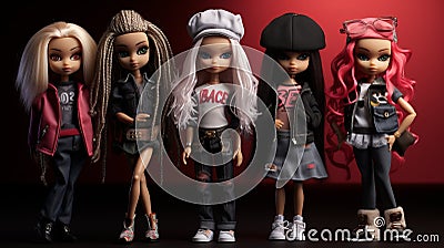 Fashionable Bratz Doll Collection With Hip Hop Aesthetics Editorial Stock Photo