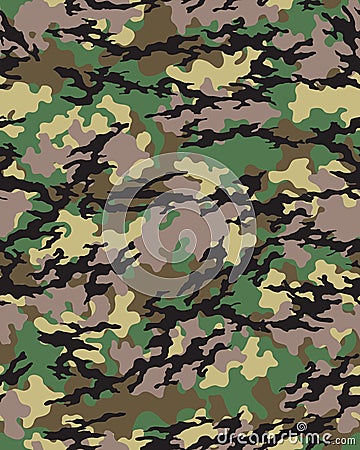 Fashionable camouflage pattern Cartoon Illustration