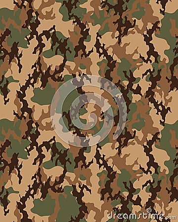 Fashionable camouflage pattern Cartoon Illustration