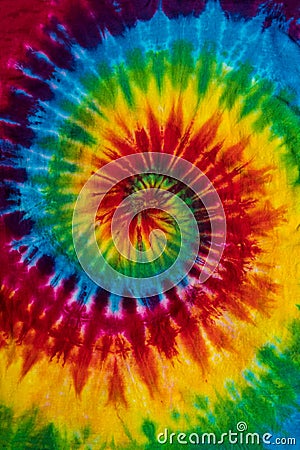 Fashionable Colorful Retro Abstract Psychedelic Ice Tie Dye Swirl Design Stock Photo