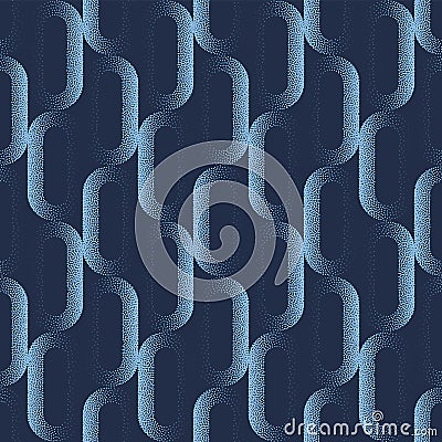 Fashionable Graphic Vector Seamless Pattern Trend Dark Blue Abstract Background Vector Illustration