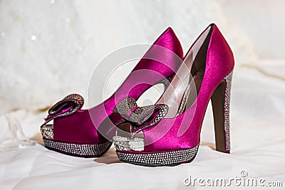 Fashionable high heel shoes Stock Photo