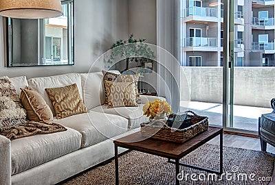 Fashionable interior of exclusive townhome apartments Stock Photo