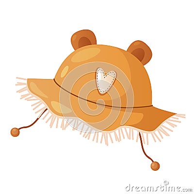 Fashionable kids summer hat Vector Illustration