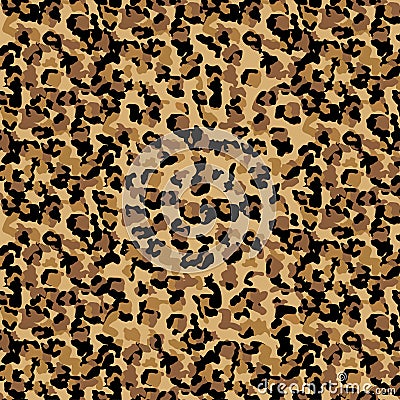 Fashionable Leopard Seamless Pattern. Stylized Spotted Leopard Skin Background for Fashion Stock Photo