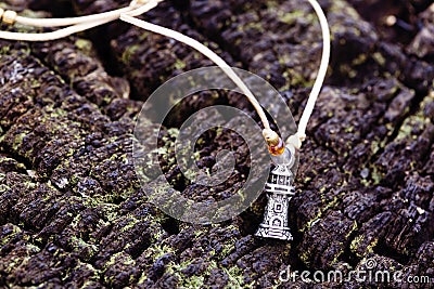 Fashionable lighthouse silver pendant Stock Photo