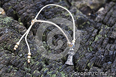 Fashionable lighthouse silver pendant Stock Photo