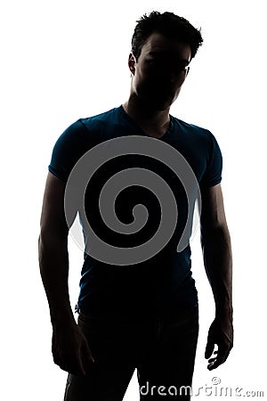 Fashionable male figure in silhouette Stock Photo